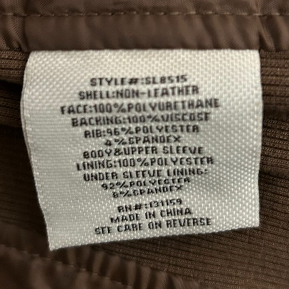 Sebby Collection Women's Faux Leather Jacket with Moto Details Front Zip Size XL - Picture 12 of 16